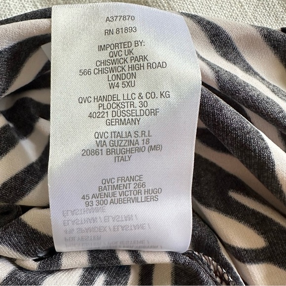 Susan Graver Dress Womens XL Zebra Print Sleeveless Tiered Liquid Knit Flowy NEW - Picture 11 of 12